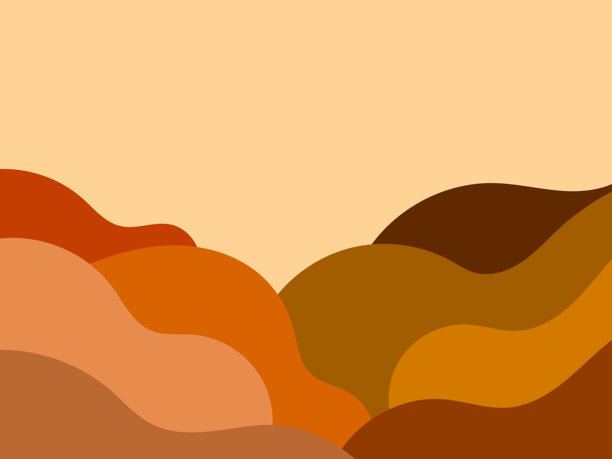 极简风格的山景。波浪形山峰全景图。设计海报，横幅和广告产品。矢量图图片下载