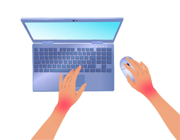 矢量插图的手与腕管综合征图片下载