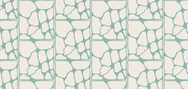 鹅卵石无缝图案。柔和的波西米亚背景在极简主义。适用于展示、背景、壁纸、纺织品、时装等。矢量插图。图片下载
