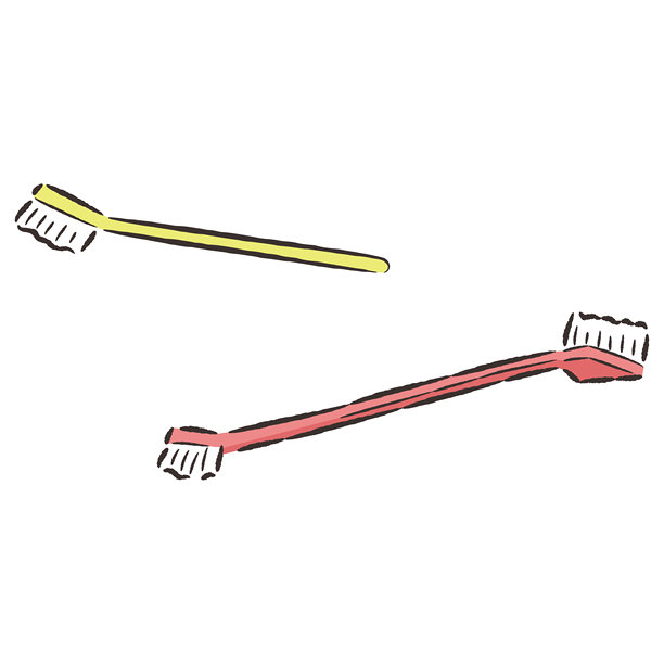 手绘插图一套牙刷为狗图片下载