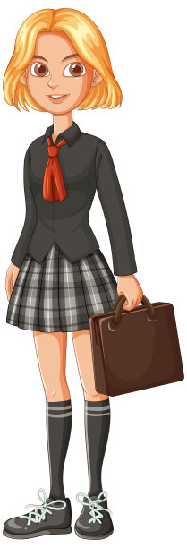 一个拿着棕色公文包的学生图片下载
