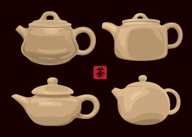 日本或中国的粘土或陶瓷茶壶图片下载