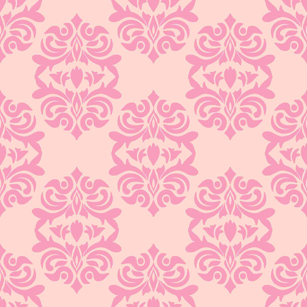 锦缎真丝织物维多利亚巴洛克图案插画设计，用于包裹，织物，丝绸，围巾古典豪华皇家复古，佩斯利元素点缀维多利亚无缝纹理墙纸图片下载