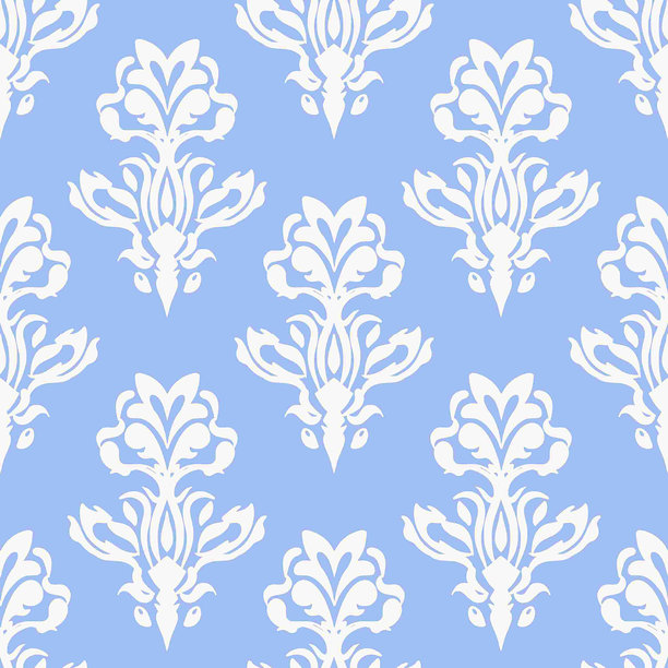 锦缎真丝织物维多利亚巴洛克图案插画设计，用于包裹，织物，丝绸，围巾古典豪华皇家复古，佩斯利元素点缀维多利亚无缝纹理墙纸图片下载