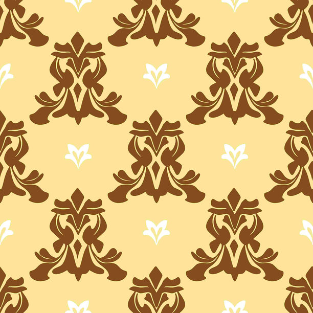 锦缎真丝织物维多利亚巴洛克图案插画设计，用于包裹，织物，丝绸，围巾古典豪华皇家复古，佩斯利元素点缀维多利亚无缝纹理墙纸图片下载