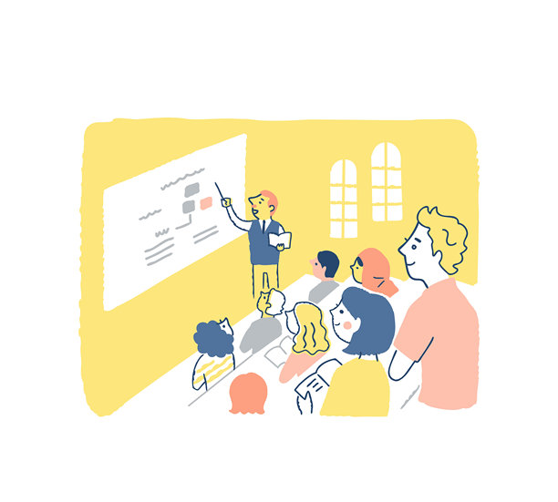 大学讲座场景:讲师和学生图片下载