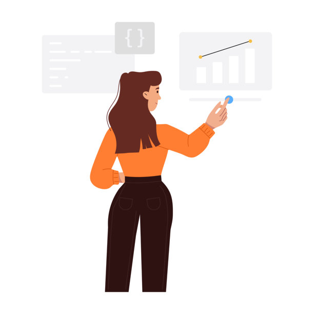 人做产品分析，平面人物插画图片下载