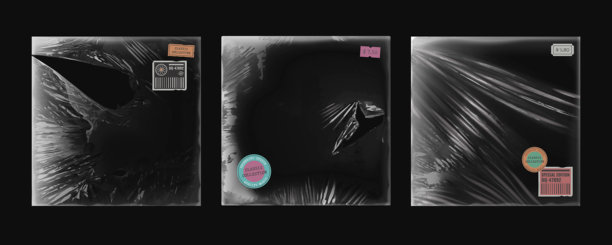 破损的塑料薄膜封面将用于音乐专辑图片下载