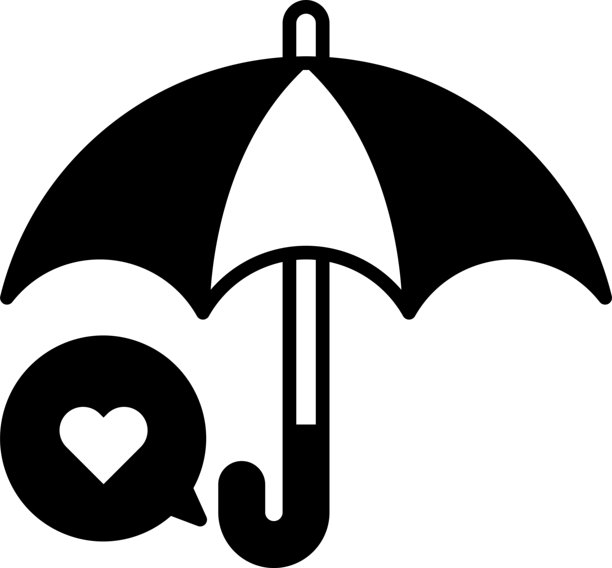 一把中间有一颗心的伞图片下载