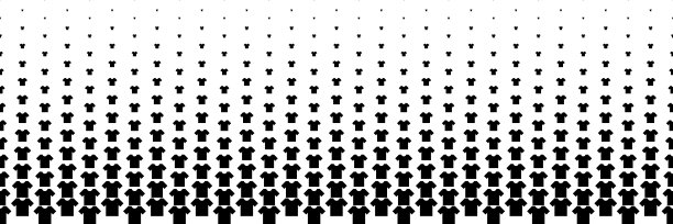 黑色t恤图案和背景的水平半色调设计。图片下载