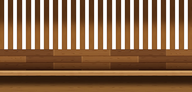 厨房木带柜台，泰式木制厨房房，室内木柜台展示与墙面空间图片下载