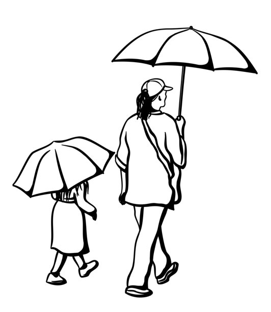 WalkingToSchoolInTheRainInk图片下载