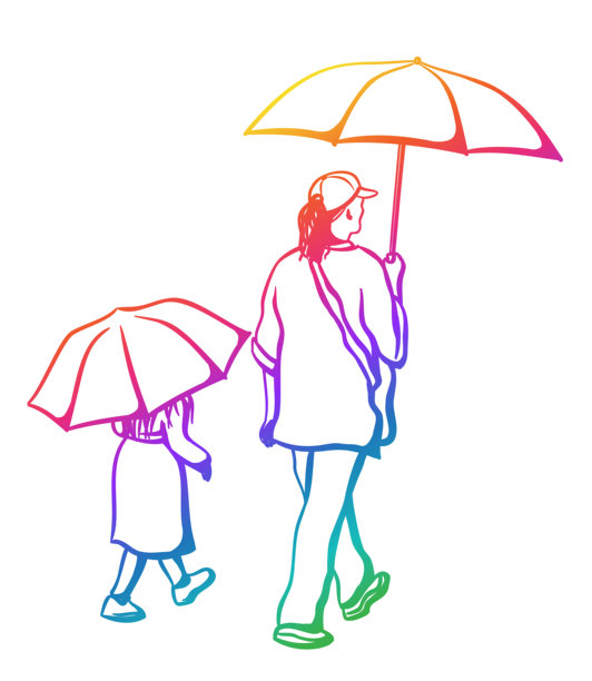 WalkingToSchoolInTheRainRainbow图片下载