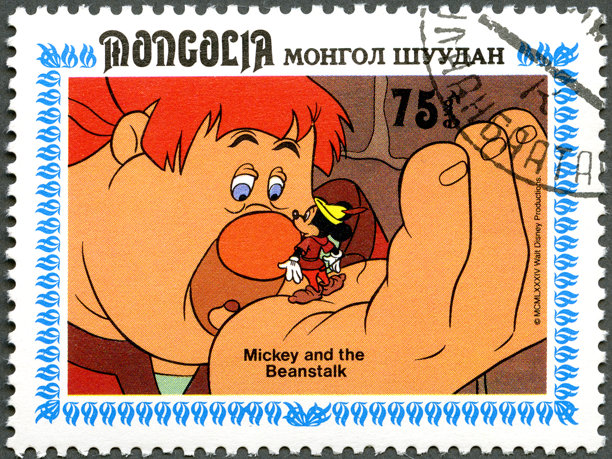 邮票蒙古1984华特迪士尼的米奇和豆茎图片下载