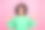 肖像照片的年轻迷人的女人chevelure在绿色时尚运动衫指导手指黑色星期五孤立的粉红色背景图片下载