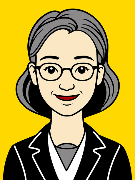 女商人头像卡通插画平面设计图片下载