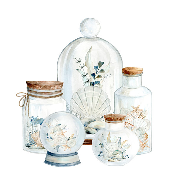 无缝边界的水彩花香豌豆和蝴蝶。插图是用柔和的颜色手绘的。适用于卡片设计，纺织品和剪贴簿。图片下载