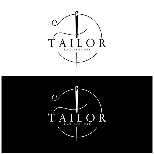 裁缝标志图标插画模板结合了衣服纽扣，线和缝纫机，用于服装产品设计，对流公司，时尚的矢量形式图片下载