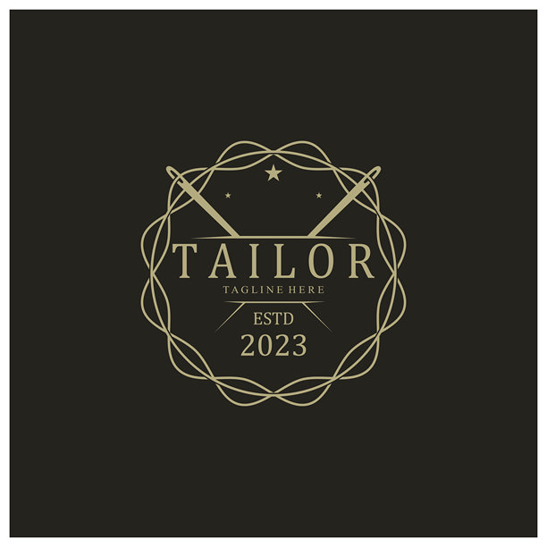 裁缝标志图标插画模板结合了衣服纽扣，线和缝纫机，用于服装产品设计，对流公司，时尚的矢量形式图片下载