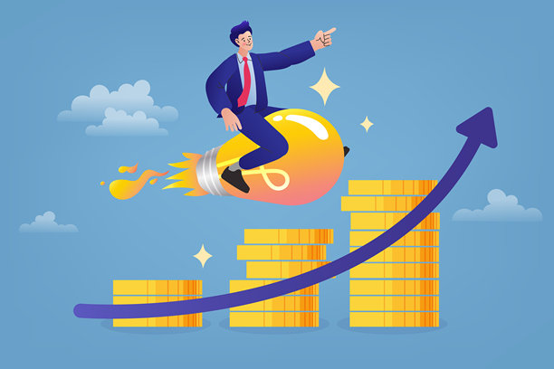 金融观念上，商人为股市赚钱是回报利润多。叠钱、叠图、叠钞票图片下载