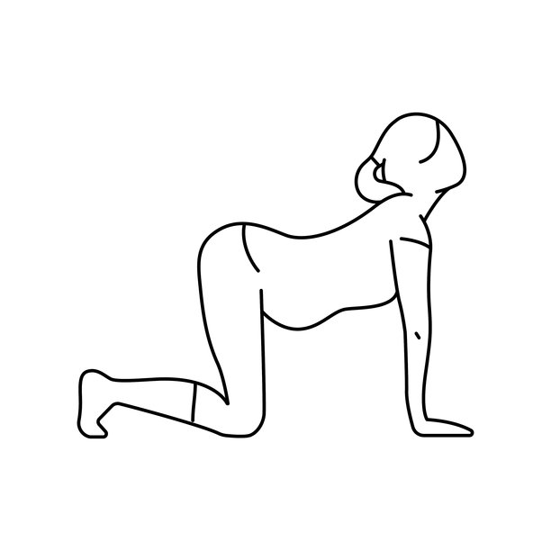 产前锻炼线图标。孕妇快速分娩练习图片下载
