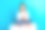 快乐的女孩穿白色长袖牛仔裤的全尺寸照片，阅读通知，坐在立方体上孤立的蓝色背景图片下载