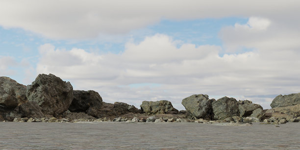 宽阔的场地，石头背景，开阔的空间，3D插图图片下载
