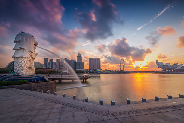 鱼尾狮喷泉图片下载