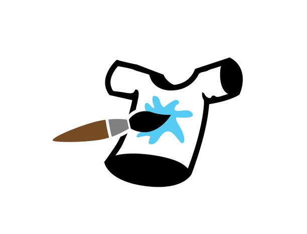 创意t恤画笔飞溅矢量股票插图图片下载