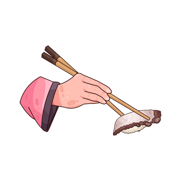 用筷子手握寿司图片下载