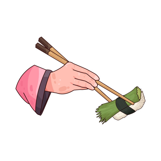 用筷子手握寿司图片下载