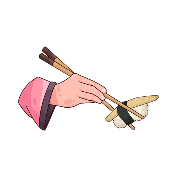 用筷子手握寿司图片下载