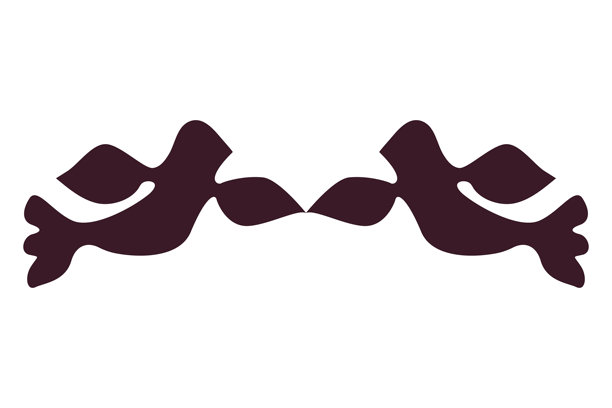 两只鸟的象征。优雅的标志设计图片下载