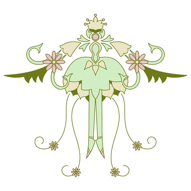 用于装饰书籍封面的绿色和柔和的抽象花朵。图片下载