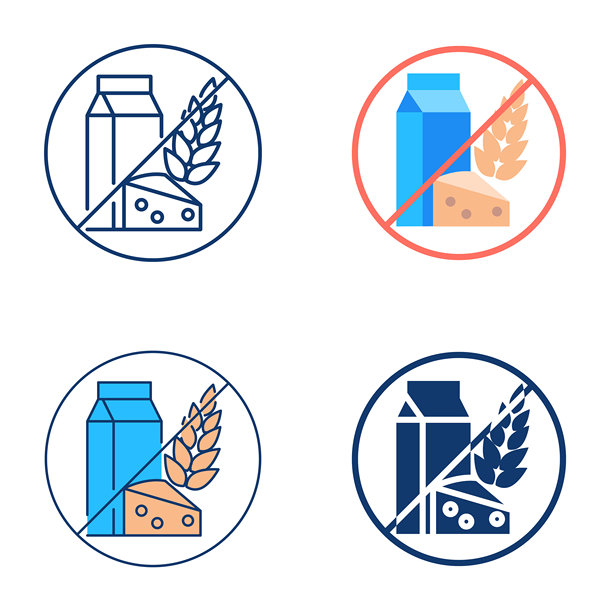 无过敏原食品图标集图片下载