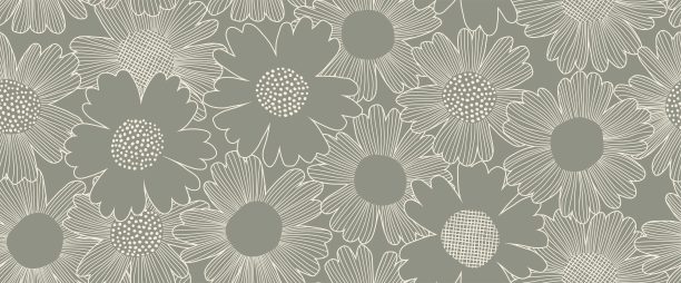 花卉图案与手绘花。图片下载