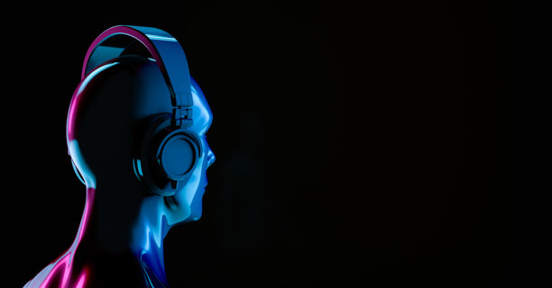 未来网络朋克的肖像图片下载