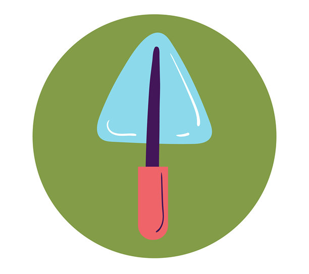 园林作业工具线艺术风格简约，概念孤立图片下载