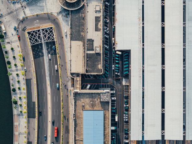 工业科技园鸟瞰图图片下载