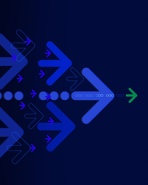 简单干净的蓝色背景上的图形箭头概念。图片下载