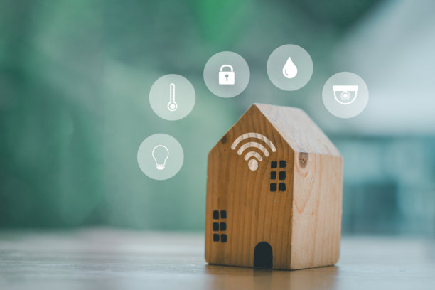 智能家居创新技术与增强现实作为远程控制智能家居电器在家里或办公室。智能家居概念图片下载