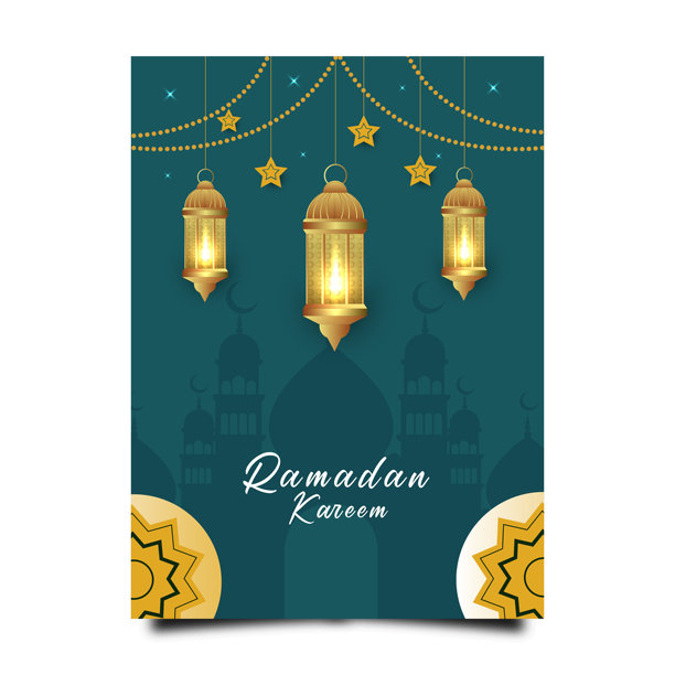 斋月和开斋节社交媒体帖子模板设计图片下载