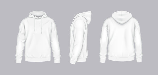 各种视角的白色卫衣插图集图片下载