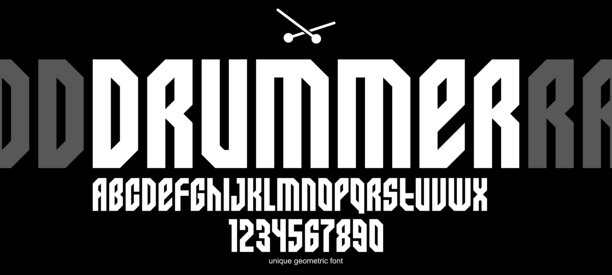 城市巨大的几何字体的标志和标志，最小的强向量字体，排版没有圆形元素，只有角和直线几何。图片下载