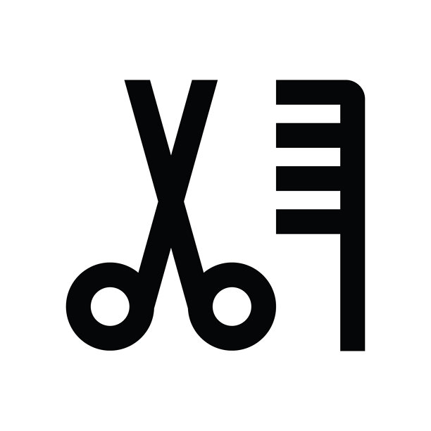 剪刀和梳子图标插图孤立的矢量符号符号图片下载