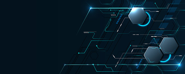 技术理念背景六边形高科技网络通信图片下载