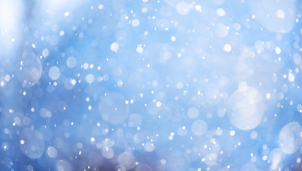 抽象的冬季背景照片，选择性软焦点和散景效果图片下载