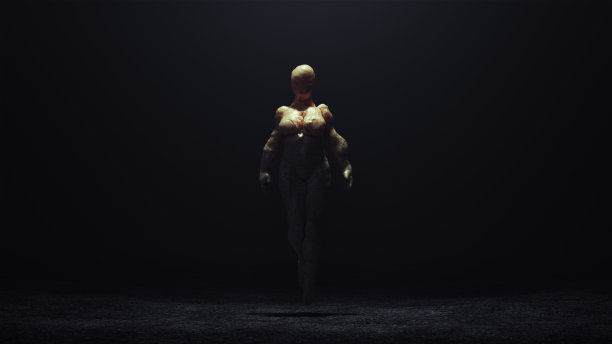 妖魔傀儡黑色神话怪物人形生物万圣节恐怖图片下载