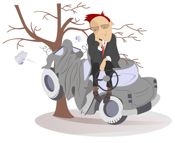 车祸。汽车撞在树上图片下载