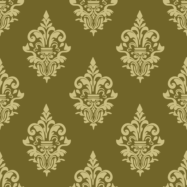 锦缎丝绸维多利亚巴洛克图案插画设计包裹，织物，丝绸，围巾古典豪华皇家复古，佩斯利元素装饰无缝质感壁纸图案非洲图片下载